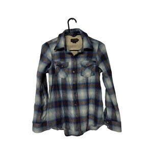 Pendleton Canyon Snap Front Women's Size S Blue Plaid Shirt